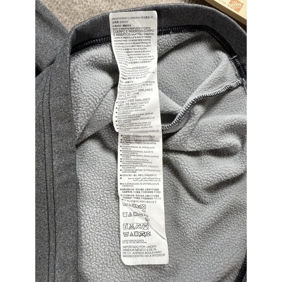 Under Armour ColdGear Men's Medium Gray 1/4 Zip Pullover Fleece Lined Loose Fit - Picture 9 of 10